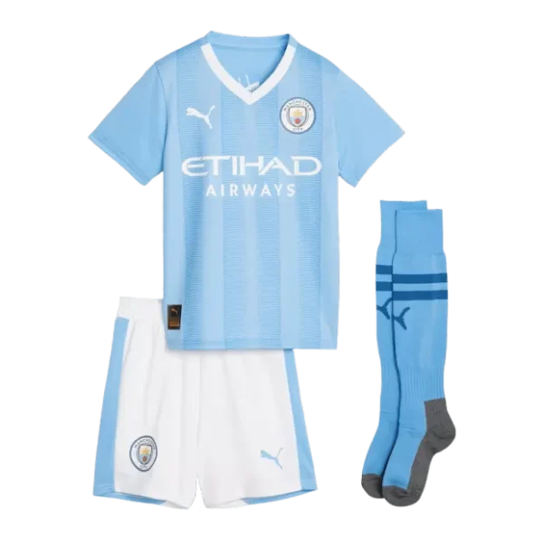 Manchester City Home Kids Jerseys Full Kit 2023/24