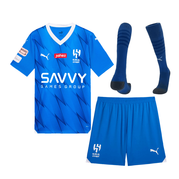 Al Hilal Sfc Home Kids Soccer Jerseys Full Kit 2023 24