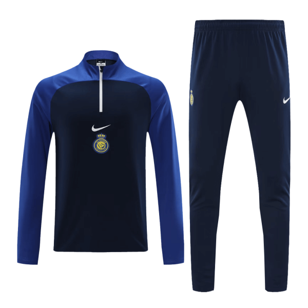 Al Nassr 1 4 Zip Tracksuit 2023 24 Blue Black