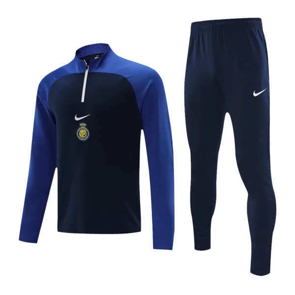 Al Nassr 1 4 Zip Tracksuit 2023 24 Blue Black 2