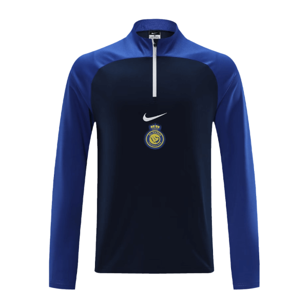 Al Nassr 1 4 Zip Tracksuit 2023 24 Blue Black 4