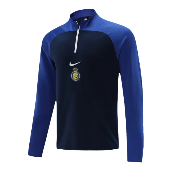 Al Nassr 1 4 Zip Tracksuit 2023 24 Blue Black 8