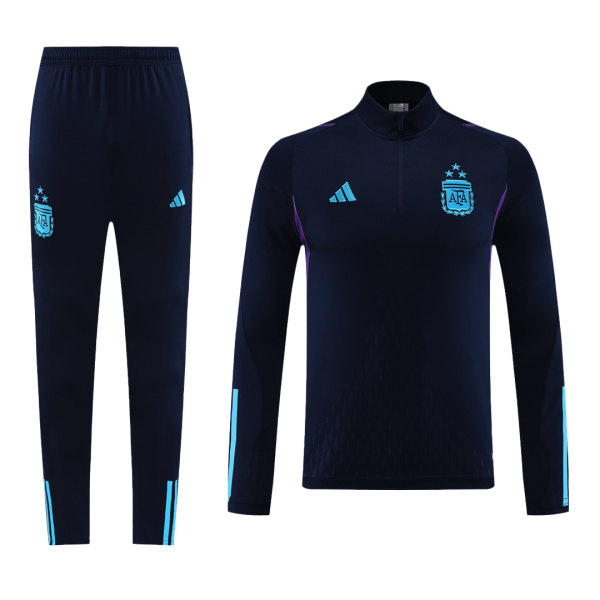 Argentina 1 4 Zip Tracksuit 2023 24 Navy