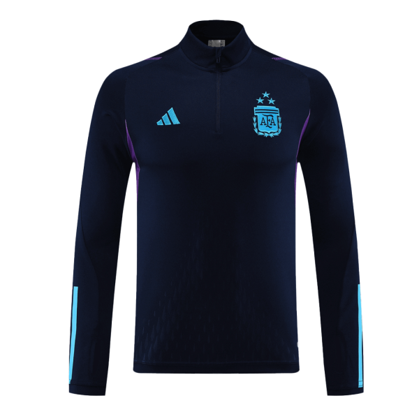 Argentina 1 4 Zip Tracksuit 2023 24 Navy 3