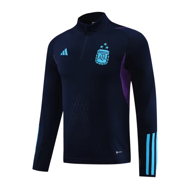 Argentina 1 4 Zip Tracksuit 2023 24 Navy 4