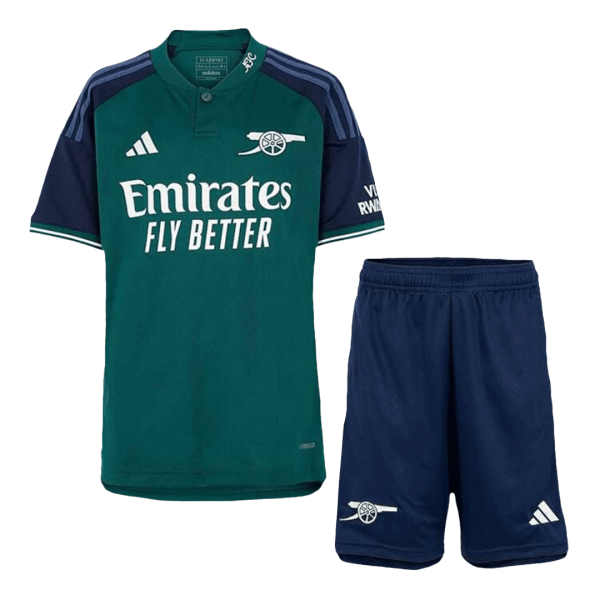 Arsenal Third Away Kids Soccer Jerseys Kit 2023 24