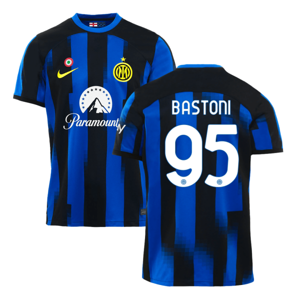 Bastoni 95 Inter Milan Home Soccer Jersey 2023 24