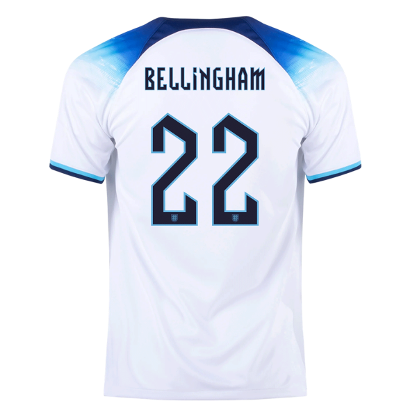 Bellingham 22 England Home Jersey World Cup 2022