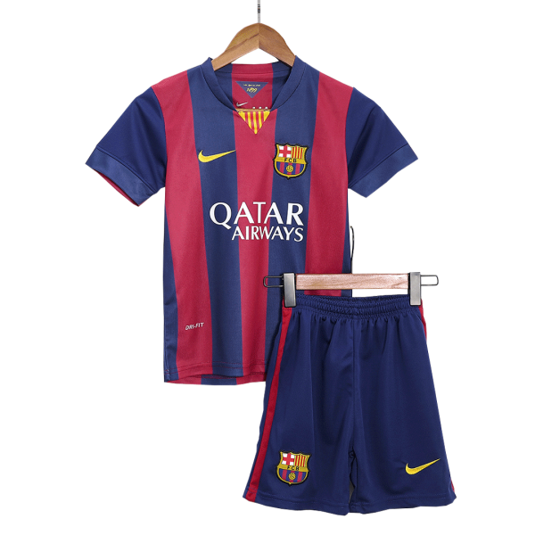 Barcelona Home Kids Soccer Jerseys Kit 2014 15