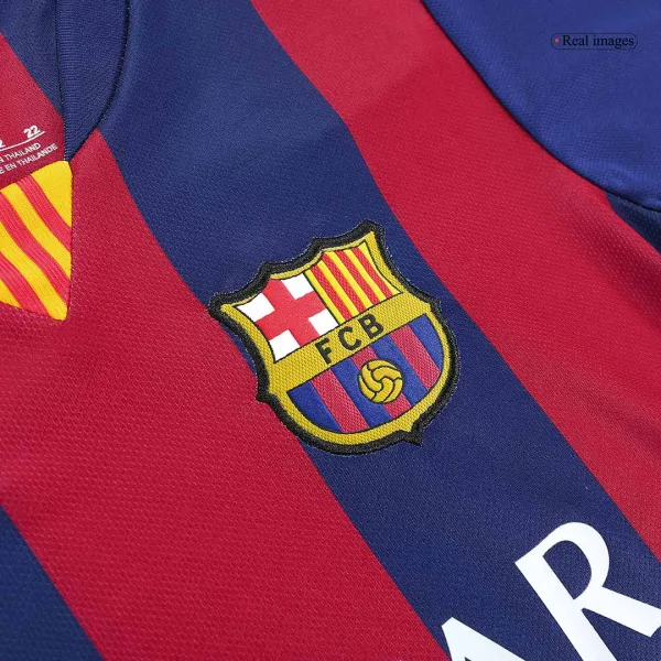 Barcelona Home Kids Soccer Jerseys Kit 2014 15 6