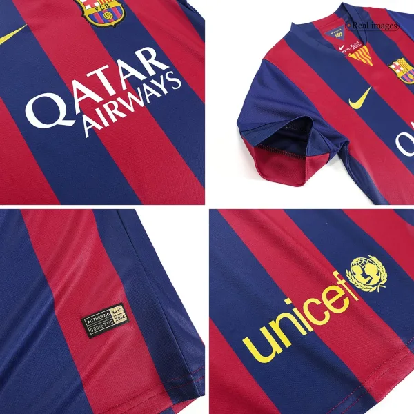 Barcelona Home Kids Soccer Jerseys Kit 2014 15 7