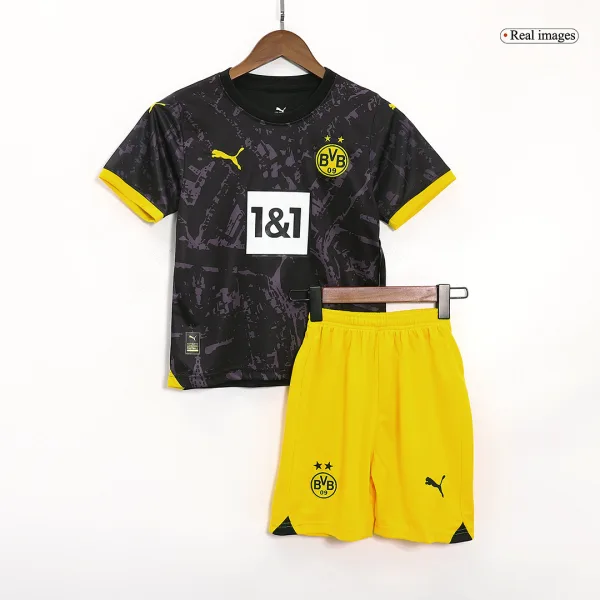 Borussia Dortmund Away Kids Soccer Jerseys Kit 2023 24 6