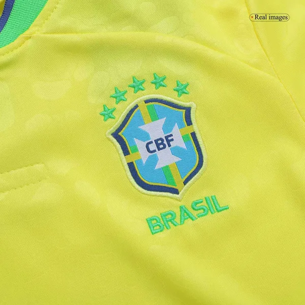 Brazil Home Kids Soccer Jerseys Kit 2022 11