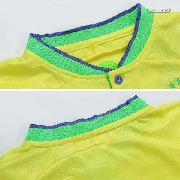 Brazil Home Kids Soccer Jerseys Kit 2022 7