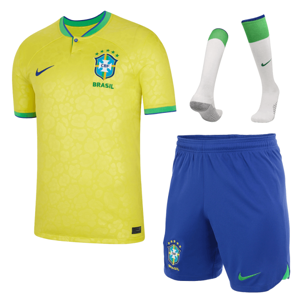 Brazil Home World Cup Jerseys Full Kit 2022