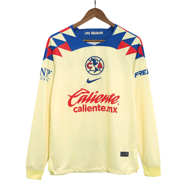 Club America Home Long Sleeve Soccer Jersey 2023 24