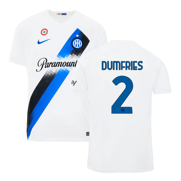 Dumfries 2 Inter Milan Away Soccer Jersey 2023 24