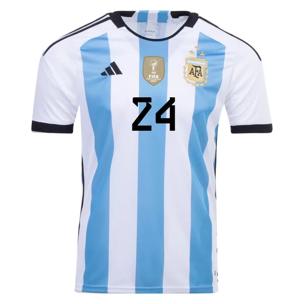 E Fernandez 24 Argentina Three Stars Home Jersey 2022 2