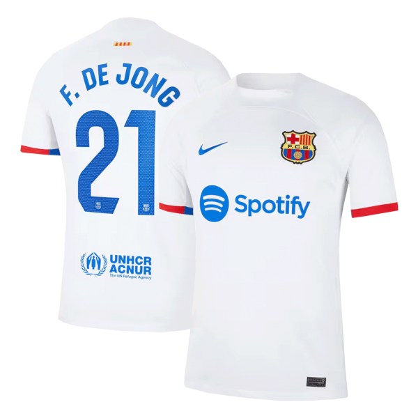 F De Jong 21 Barcelona Away Soccer Jersey 2023 24