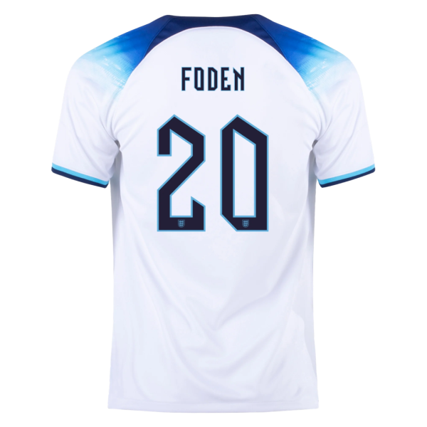 Foden 20 England Home Jersey World Cup 2022