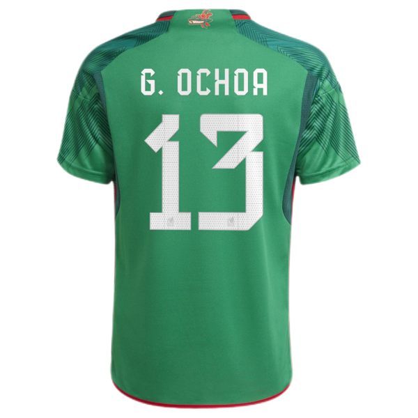 G Ochoa 13 Mexico Home Jersey World Cup 2022