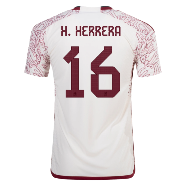 H Herrera 16 Mexico Away Authentic Jersey World Cup 2022