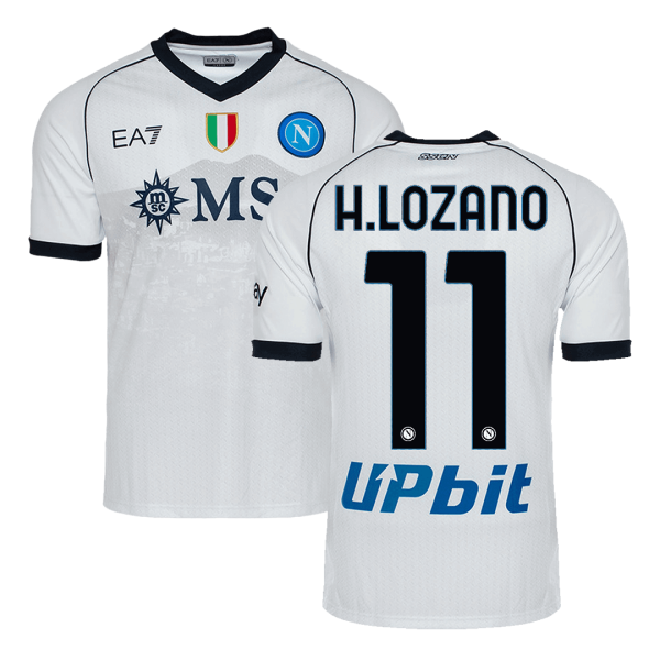 H Lozano 11 Napoli Away Soccer Jersey 2023 24