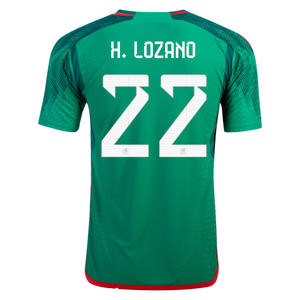 H Lozano 22 Mexico Home Authentic Jersey 2022