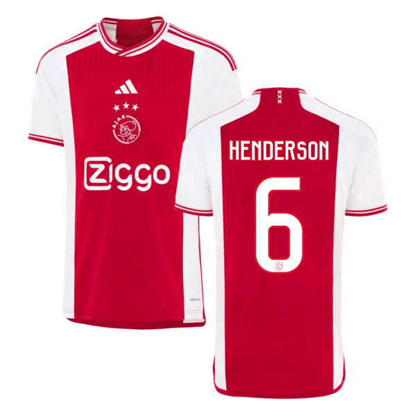 Henderson 6 Ajax Home Soccer Jersey 2023 24