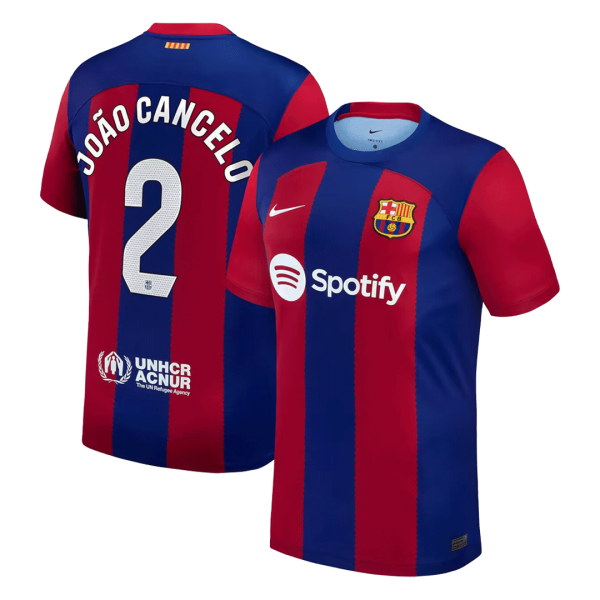 Jo O Cancelo 2 Barcelona Home Soccer Jersey 2023 24