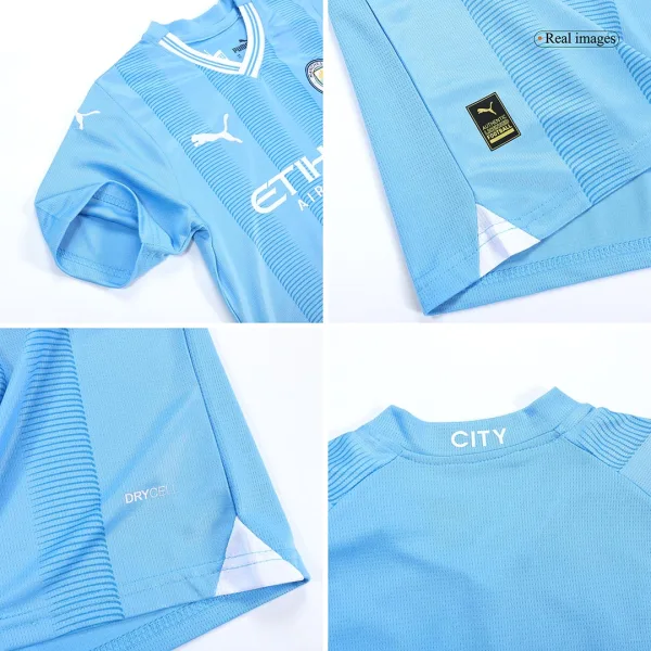 Kids Manchester City Home Soccer Jersey 2023 24 Discount 8