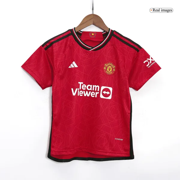 Kids Manchester United Home Soccer Jersey 2023 24 Discount 2