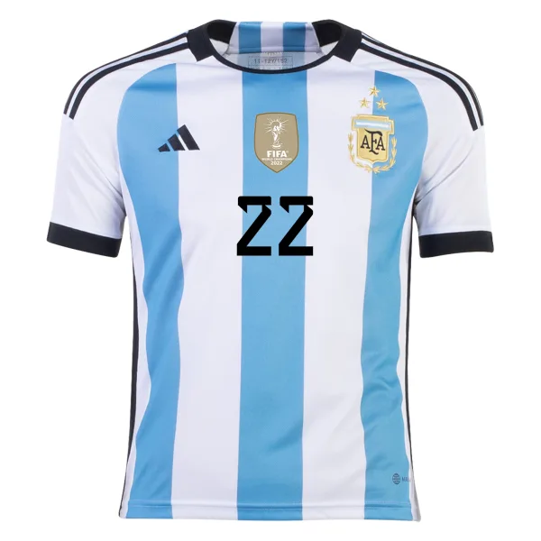 L Martinez 22 Argentina Three Stars Home Jersey 2022 2