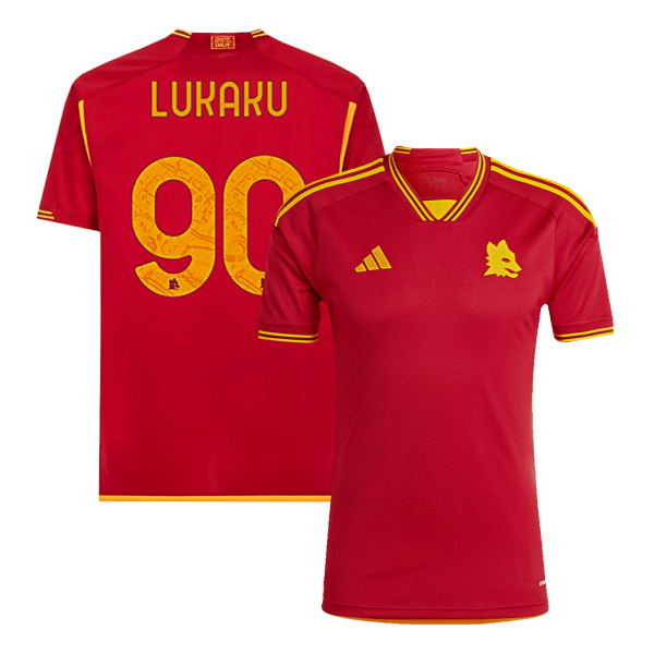 Lukaku 90 Roma Home Soccer Jersey 2023 24