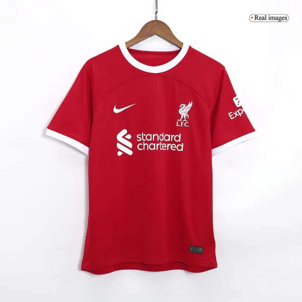 M Salah 11 Liverpool Home Soccer Jersey 2023 24 2