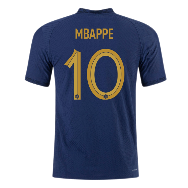 Mbappe 10 France Home Authentic Jersey World Cup 2022