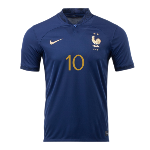 Mbappe 10 France Home Jersey Shirt World Cup 2022