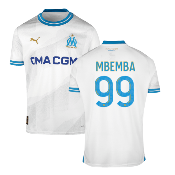 Mbemba 99 Marseille Home Soccer Jersey 2023 24