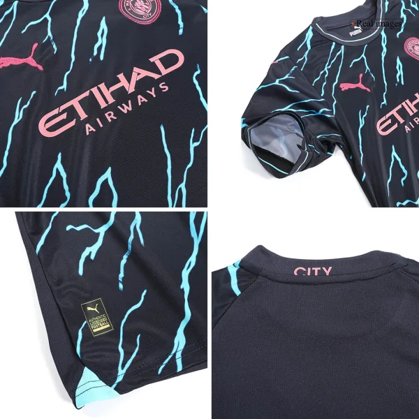 Manchester City Third Away Kids Soccer Jerseys Full Kit 2023 24 9