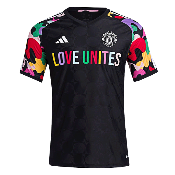 Manchester United Pre Match Soccer Jersey 2023 24 Black