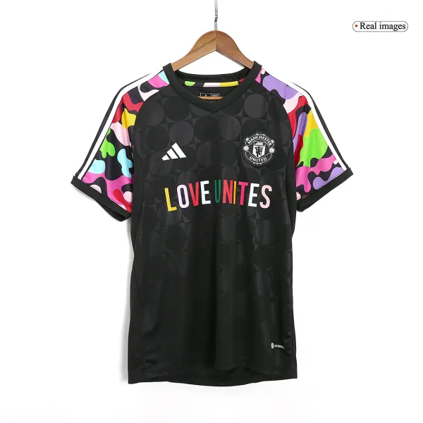 Manchester United Pre Match Soccer Jersey 2023 24 Black 3