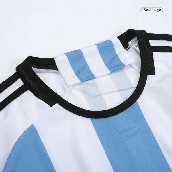 New De Paul 7 Argentina Three Stars Home 2022 Champion Jersey 3