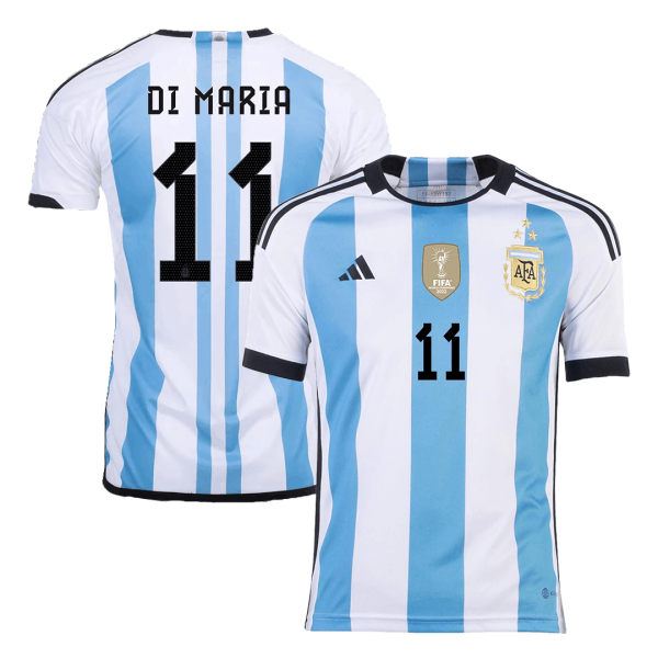 New Di Maria 11 Argentina Three Stars Home 2022 Champion Jersey