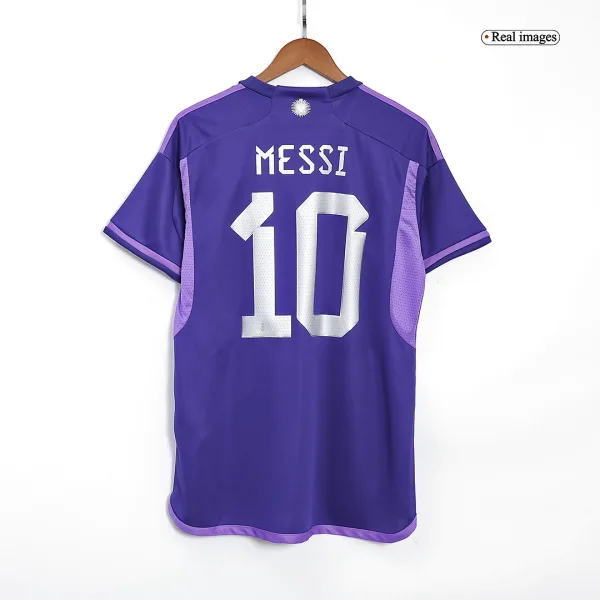 New Messi 10 Argentina Three Stars Away World Cup 2022 Champion Jersey 2