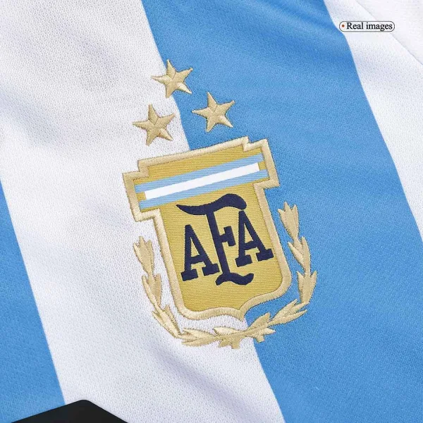 New Messi 10 Argentina Three Stars Home 2022 Champion Jersey 4