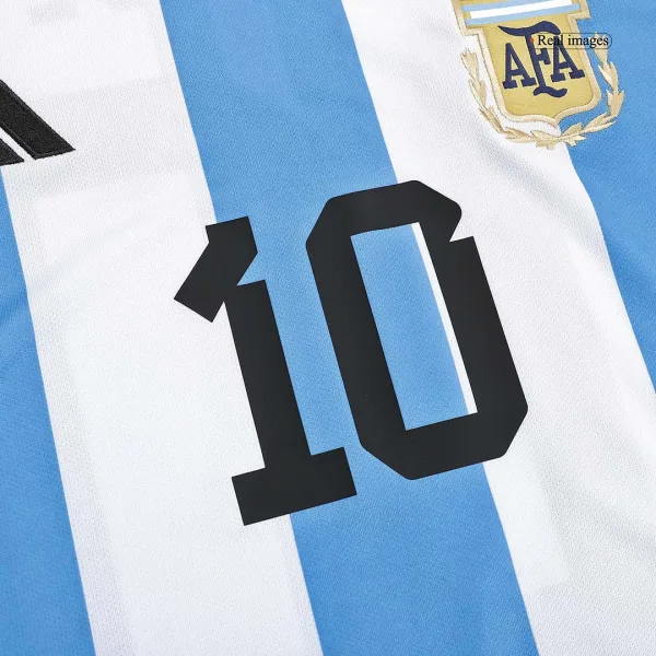 New Messi 10 Argentina Three Stars Home 2022 Champion Jersey 6