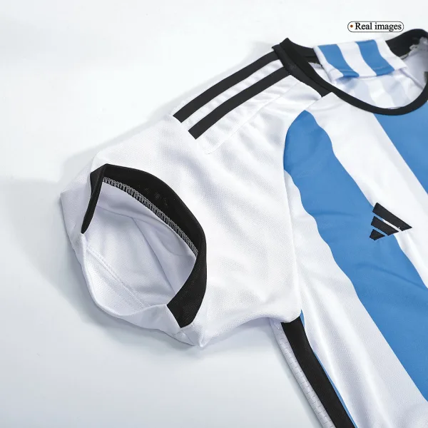 New Signmessi 10 Argentina 3 Stars Home Soccer Champion Jersey 2022 5