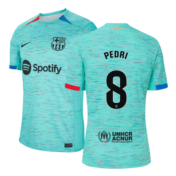 Pedri 8 Barcelona Third Away Authentic Soccer Jersey 2023 24