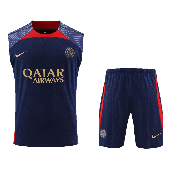 Psg Jerseys Sleeveless Training Kit 2023 24 Navy