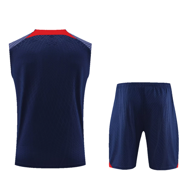 Psg Jerseys Sleeveless Training Kit 2023 24 Navy 2